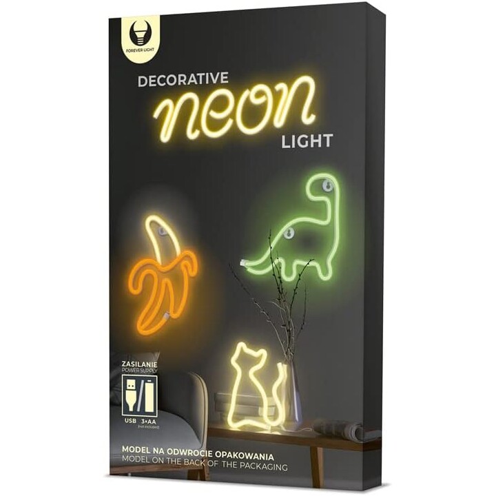 Forever Light SATURN jaune bleu Chauve-souris LED néon + USB FLNE11