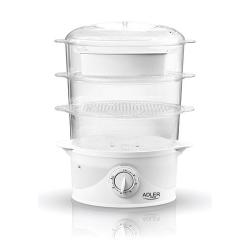 Adler AD 633 vaporizador 3 cesta(s) Blanco Independiente 800 W