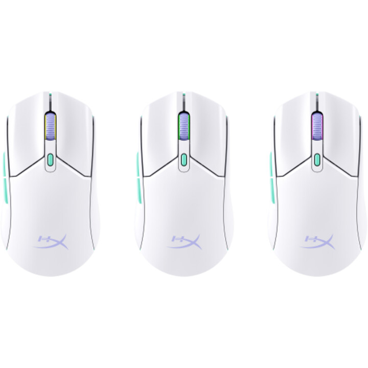 Hp Hyperx Pulsefire Haste 2 Core Wireless : Souris de jeu (blanc/vert/violet)