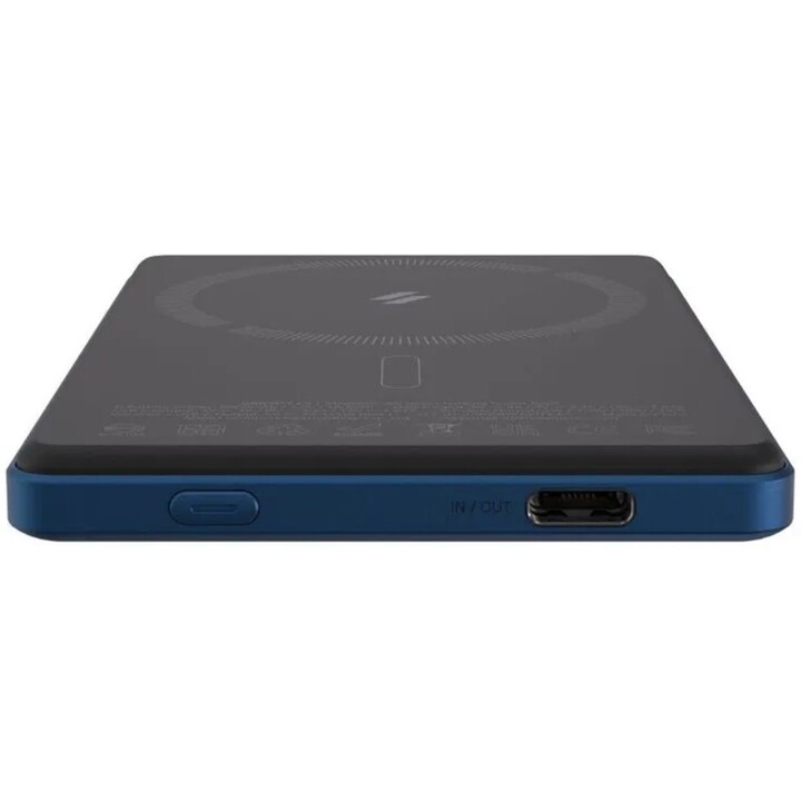 Bateria externa adam magnetica 5.000mah ultra fina azul
