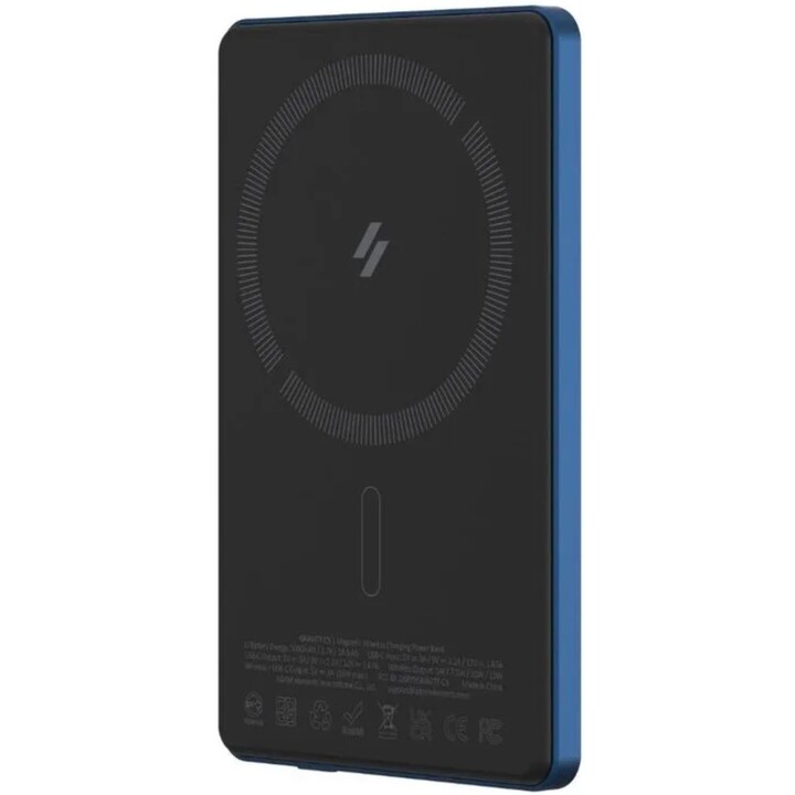 Bateria externa adam magnetica 5.000mah ultra fina azul