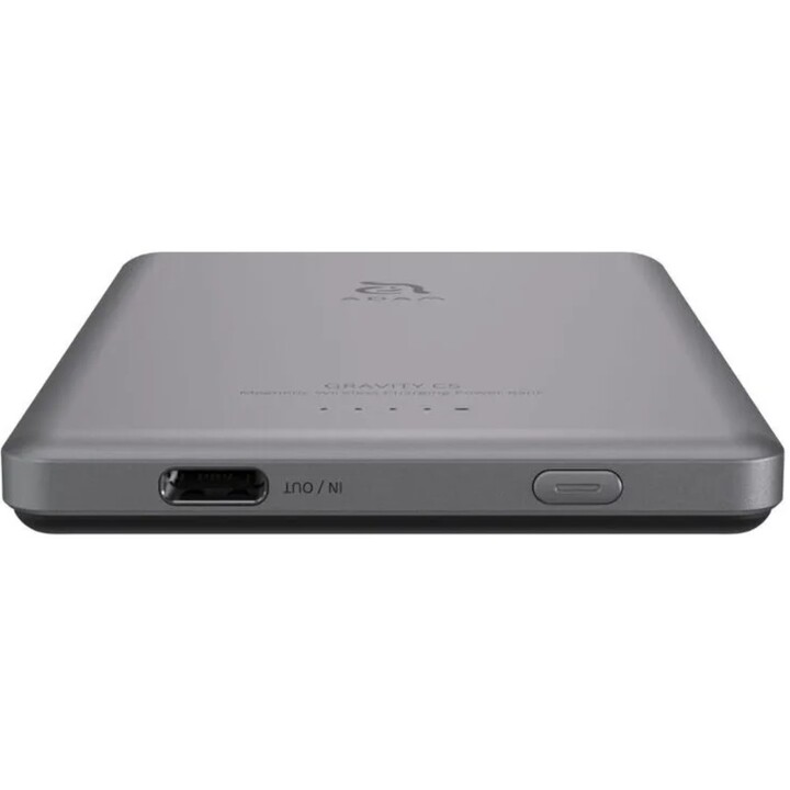 Adam batterie externe magnétique 5 000 mah ultra fine gris