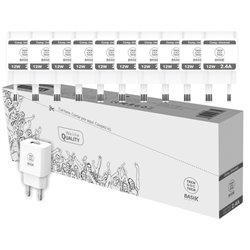 Pack 10 Cargadores de Pared Tech One Tech Basik TEC2954/ 1xUSB/ 12W