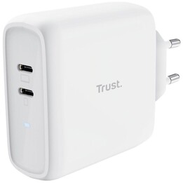 Trust Maxo 2xUSB Chargeur mural USB-C double 65W Blanc