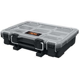 Keter Roc Pro Gear 2.0 small tool organizer with transparent lid for parts, Grey