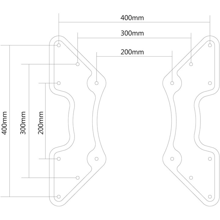 Neomounts FPMA-USA440 VESA-ADAPTER, 27-60 polegadas, max 35 kg, preto