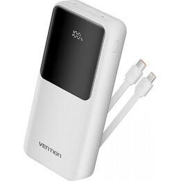 Powerbank 20000mAh Vention FHPW0/ 22.5W/ White/ Includes USB Type-C and Lightning Cable