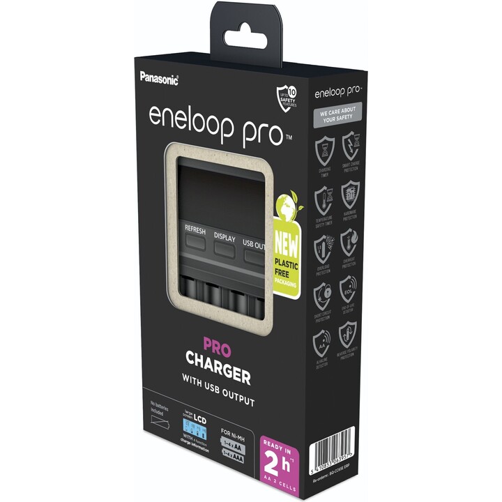 Panasonic | ENELOOP Pro BQ-CC65E | Carregador de bateria | AA/AAA