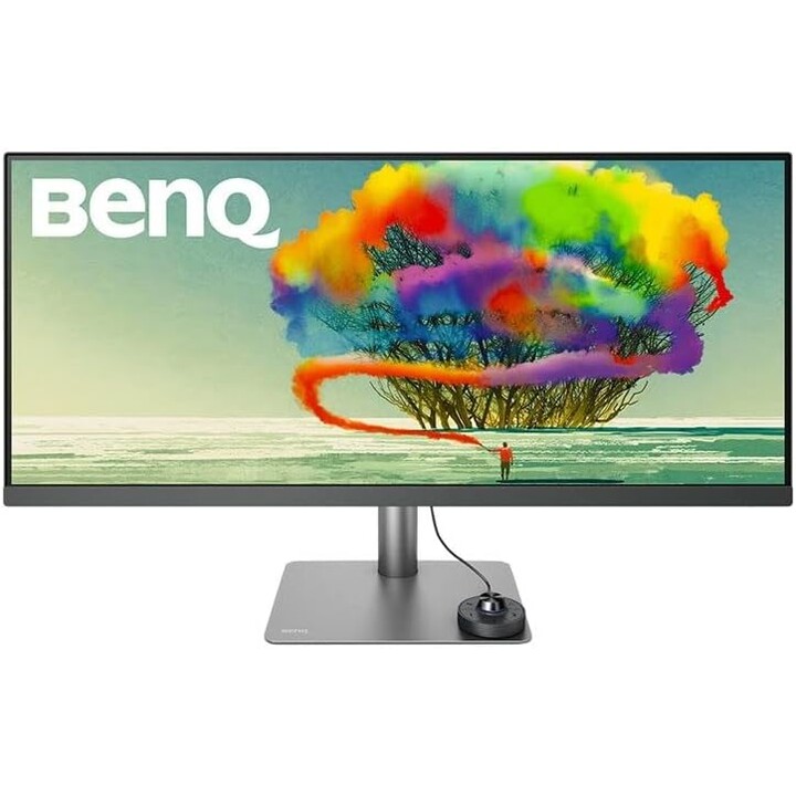 BenQ PD3420Q Monitor de diseñador AQCOLOR Technology, 34 inch, 21:9 Ultrawide, WQHD 1440P, P3 Wide Color, USB-C 65W