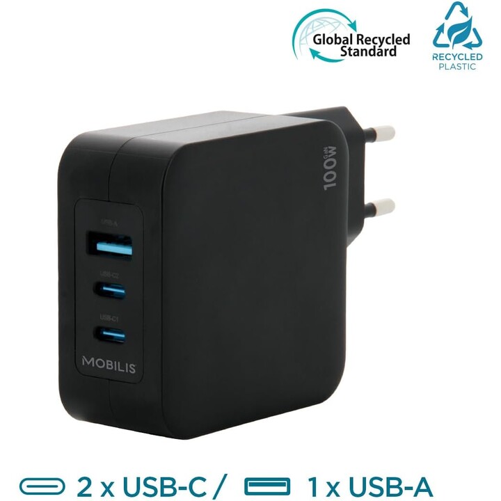 cargador de pared -100w - 1 usb-a usb-c