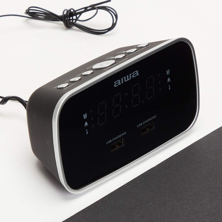 Aiwa CRU-19BK Alarm Clock/ FM Radio