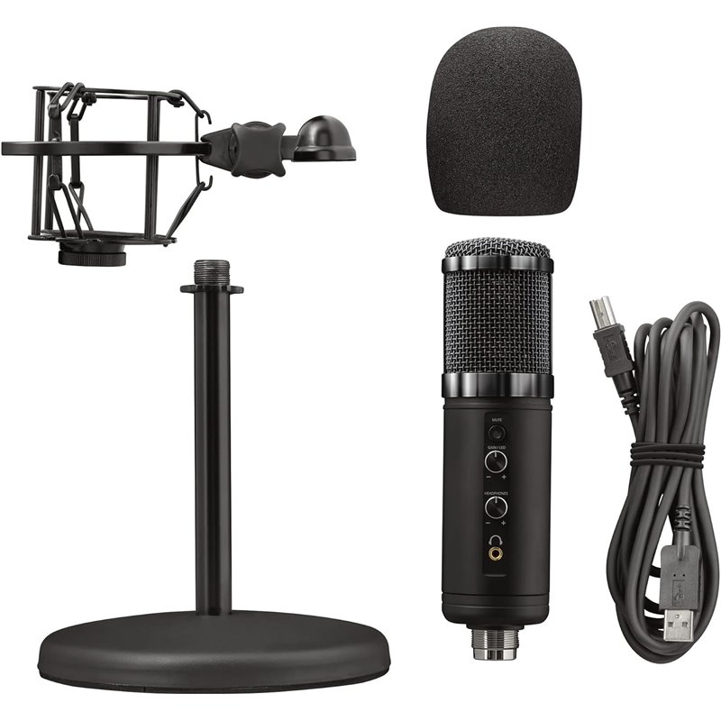 Trust GXT 256 Exxo Microphone de PC Noir