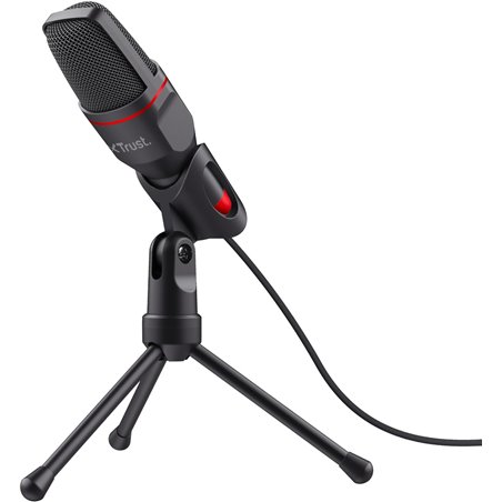 Trust gxt 212 noir, rouge microphone de pc
