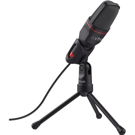 Trust gxt 212 noir, rouge microphone de pc