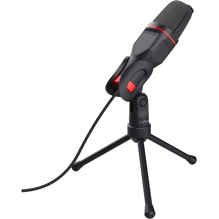 Trust GXT 212 Preto, Vermelho Microfone para PC