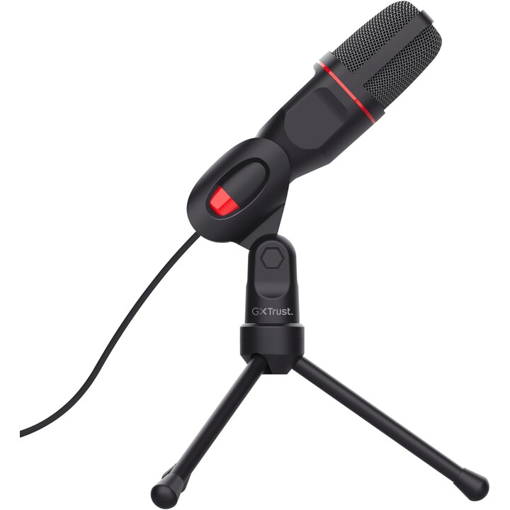 Trust GXT 212 Preto, Vermelho Microfone para PC