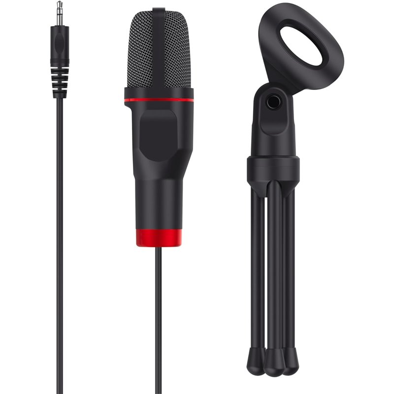 Trust gxt 212 noir, rouge microphone de pc