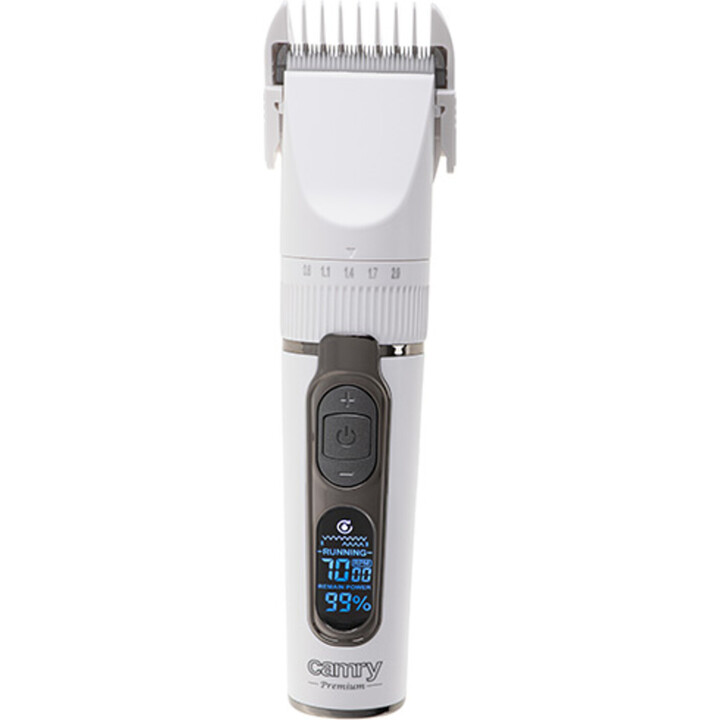 Cortador de cabelo Camry com tela LCD CR 2841Wireless Número de passos no comprimento 6 Branco/Castanho