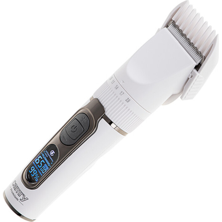 Cortador de cabelo Camry com tela LCD CR 2841Wireless Número de passos no comprimento 6 Branco/Castanho