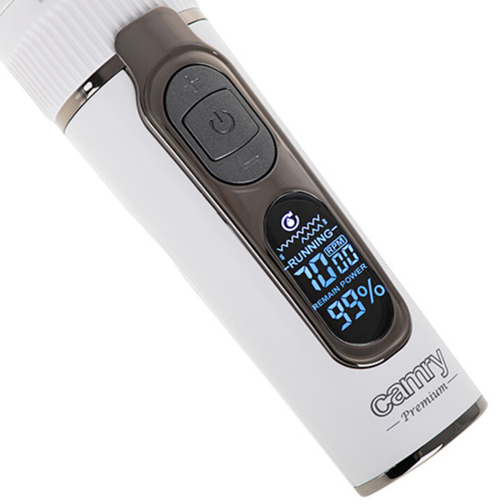Cortador de cabelo Camry com tela LCD CR 2841Wireless Número de passos no comprimento 6 Branco/Castanho