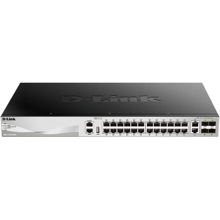D-Link DGS-3130-30TS/E Gelang es Switch L3 Gigabit Ethernet (10/100/1000) Grau