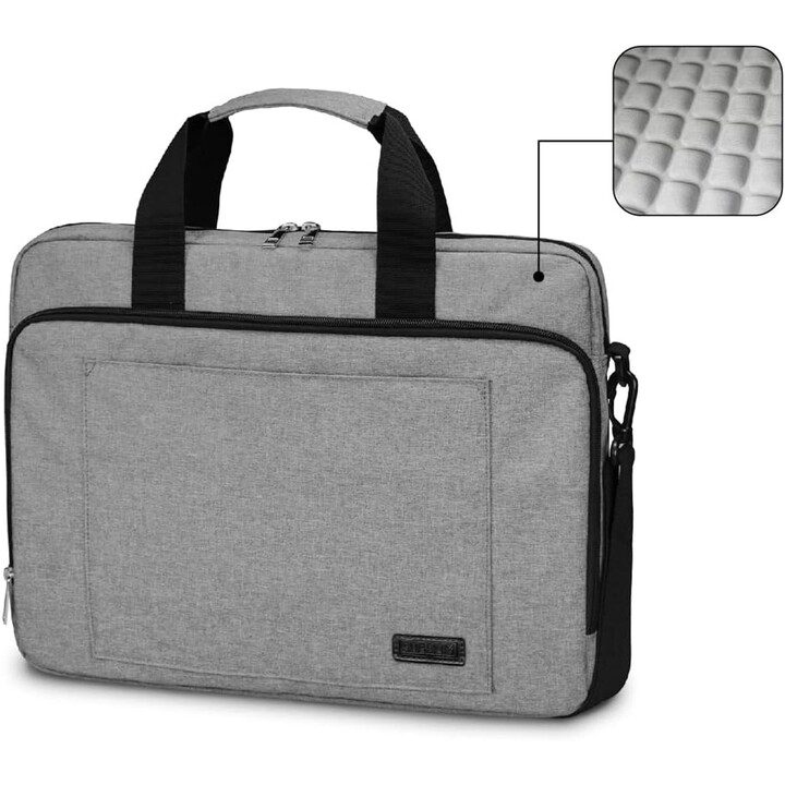 Maletín Subblim Air Padding Laptop Bag para Portátiles hasta 15.6'/ Cinta para Trolley/ Gris