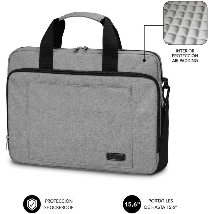 Borsa per laptop con imbottitura d'aria Subblim per laptop fino a 15,6 '/ tracolla per trolley / grigia