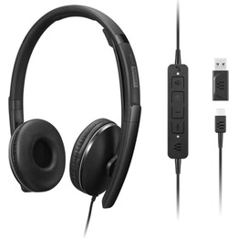 Lenovo Wired ANC Casque Gen 2, Microsoft Teams Certified, Noir