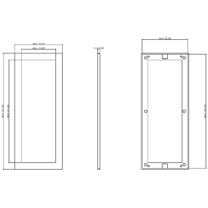 Dahua Marco/placa De Montaje Para Videoportero Exterior Modular Serie Vto4202f 140 X 340.40 X 7mm