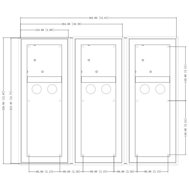 Dahua Caja De Montaje Para Videoportero Exterior Modular Serie Vto4202f 133 X 333.40 X 68mm