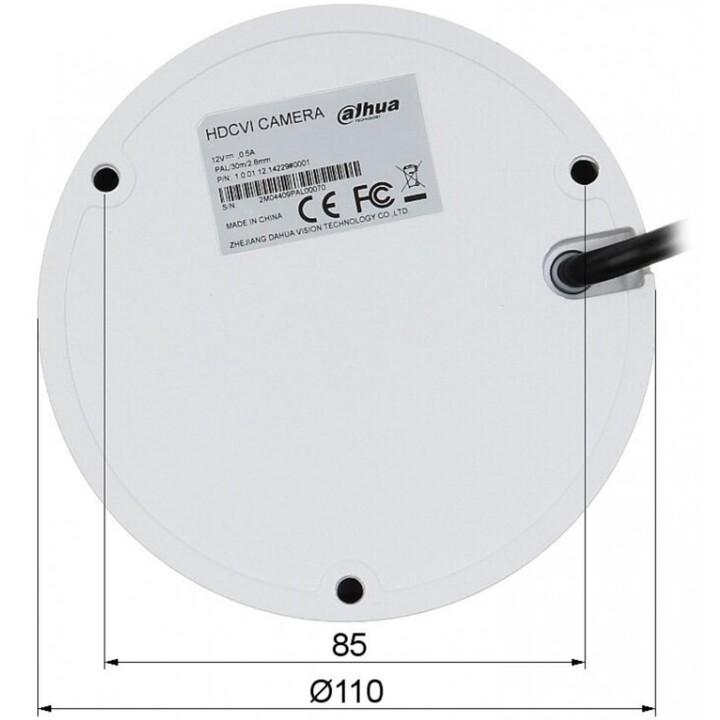 (dh-hac-hdbw1500ep-0280b-s2) Dahua Hybrid Minidome Camera Series 1 5mp 2.8mm