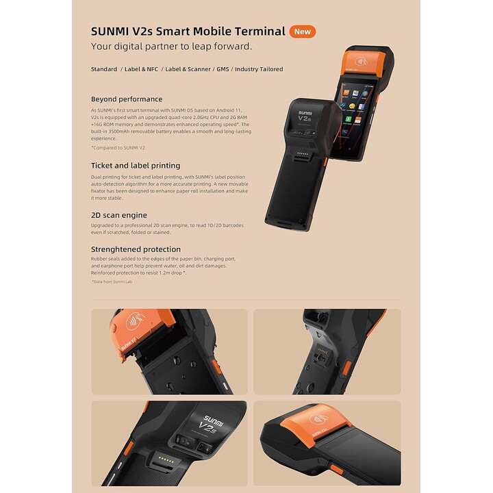 Sunmi V2S NFC Android-PDA