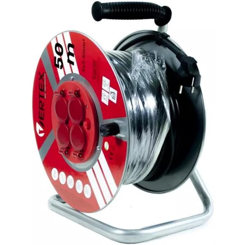 VERTEX PB50METAL Extension cable 50 m 3x2.5 mm 3000 W IP44 Black