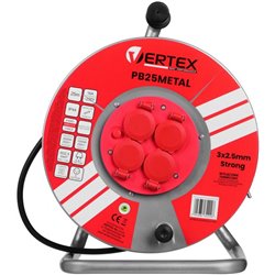 Câble de rallonge VERTEX PB25METAL 3x2,5 mm Noir