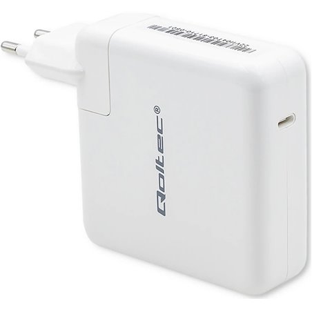 Qoltec 96W Cargador de pared RÁPIDO | 5-20V | 3- 4.7A | USB C PD | Blanco