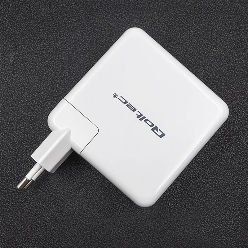 Qoltec 96W Cargador de pared RÁPIDO | 5-20V | 3- 4.7A | USB C PD | Blanco