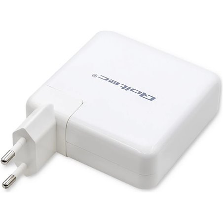 Qoltec 96W Cargador de pared RÁPIDO | 5-20V | 3- 4.7A | USB C PD | Blanco