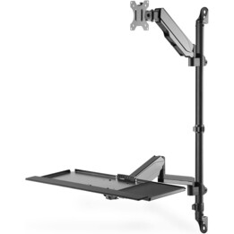 Monitor wall mount, keyboard tray and PC stand, until 32 Black