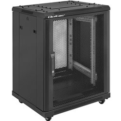 Gabinete RACK Qoltec 54518 19" | 15U | 600 x 855 x 600 | Portas perfuradas