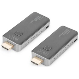 DIGITUS Estensore HDMI wireless Portata 50 metri Full-HD 1080p 60 Hz Plug&Play Argento nero