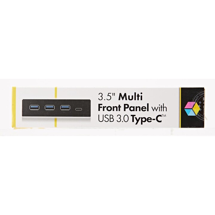 ICY-BOX Pannello frontale da 3,5" 4 porte USB 3.0, 3x Tipo-A, 1x Tipo-C nero Richiede (ulteriore) connettore USB 3 a 20 pin