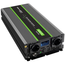 Monólito inversor de onda senoidal pura Qoltec 51923 | 3000W | 6000W | 24V a 230V | LCD