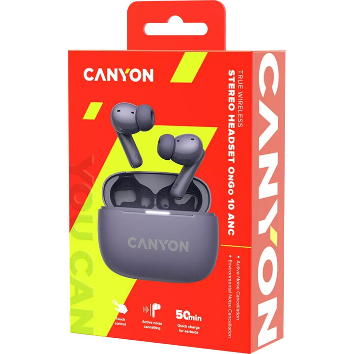 Auscultadores canyon ongo tws-10 bluetooth roxo