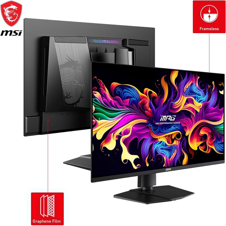 Msi Mpg 271qrx Qd-oled Screen For Pc 67.3 Cm (26.5") 2560 X 1440 Pixels Wide Quad Hd Qdoled Black