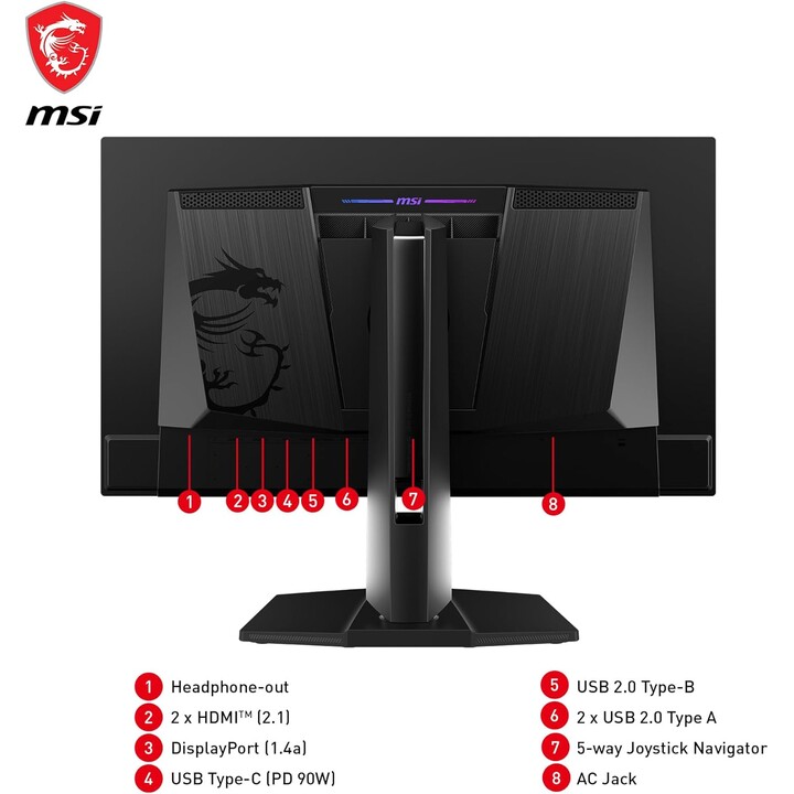 Msi Mpg 271qrx Qd-oled Screen For Pc 67.3 Cm (26.5") 2560 X 1440 Pixels Wide Quad Hd Qdoled Black