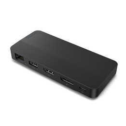 USB-C dual travel dock with adapter