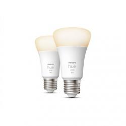 Philips Hue | Hue W 9W A60 E27, 2pcs pack | E27 | 9 W | Warm White 2700K | Bluetooth and Zigbee