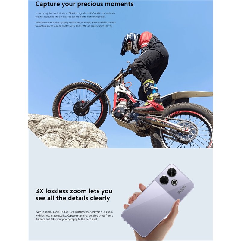 Xiaomi Poco M6 4G 8GB 256GB Dual Sim Silver