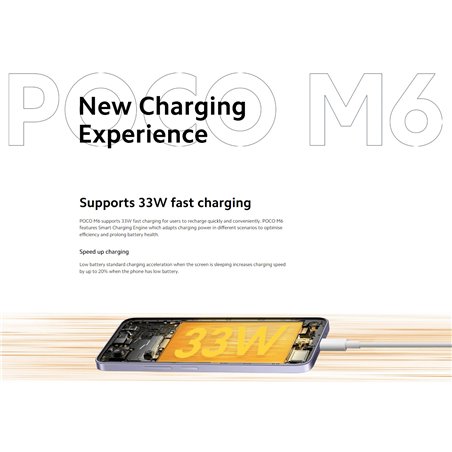 Xiaomi Poco M6 4G 8GB 256GB Dual Sim Plata