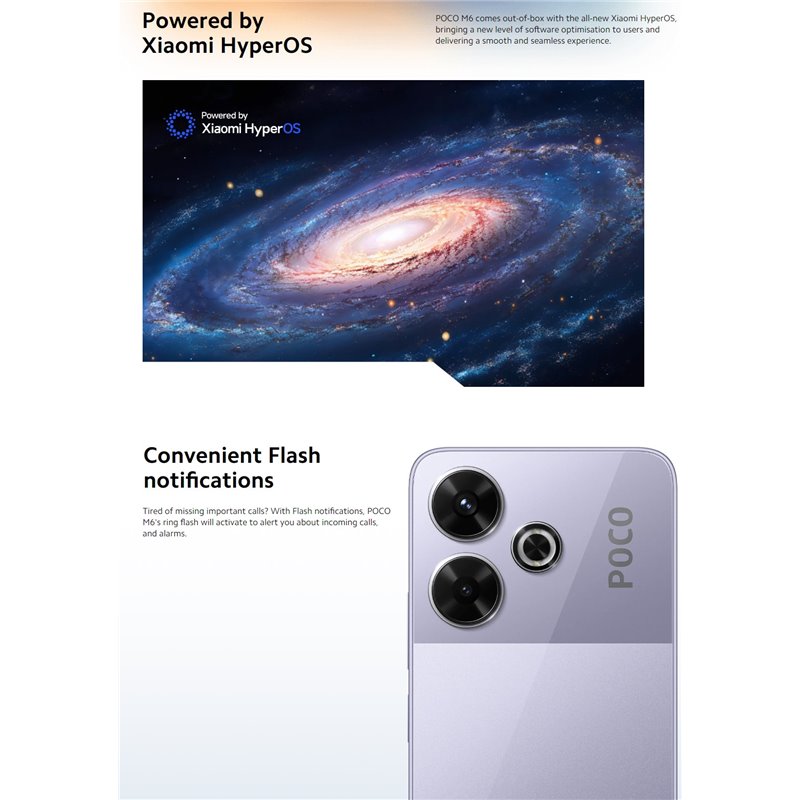 Xiaomi Poco M6 4G 8GB 256GB Dual Sim Plata